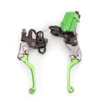 For Suzuki LTZ400 LTZ 450 Dirt Bike Motorcycle Master Cylinder Reservoir Brake Clutch Lever LTZ KFX DVX 400 Hydraulic Brake žalia