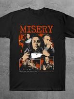 Ten Days of Danger movie Tshirt  Retro Pennywise and Anne Wilkes printed Tshirt with iconic Ill never let you go quote S