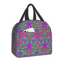 William Morris Compton Floral Pattern Lunch Box for Women Multifunction Cooler Thermal Food Insulated Lunch Bag Office Work Option 1