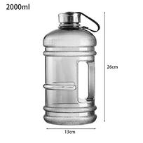 1Pcs Durable Gallon Bottle Water Bottle PETG 2L Large Capacity Sports Drink Bottle Portable With Handle Shaker Bottle skaidri