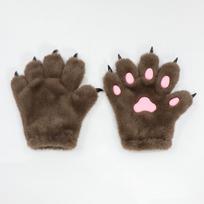 Cartoon Plush Cat Paw Gloves Furry Animal Claw Mittens Cute Cosplay Costume Gloves  Club ruda