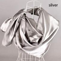 Baggy Slouchy Beanie Square Head Scarf Silk Foulard Headwear Satin Bandana 90*90cm Chemo Caps Hair Scarves Women Ladies sidabras