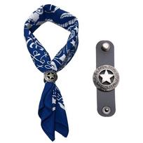 Fashion Oversized Bandana Scarf Cotton With Floral Buckle Hip Hop Head Scarf Western Style Neck Wrist Wrap mėlyna