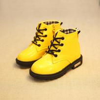 2025 Autumn/Winter Kids Martin Boots Warm & Stylish Snow Boots for Toddlers, Boys & Girls | Zipper Closure | Durable Rubber Sole 21 geltona