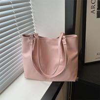 Oil Wax Leather Fashion Tote Bag for Women New Large Capacity Fashion Shoulder Bag Popular Commuting Bag gray