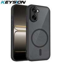 KEYSION Magnetic Phone Case for OnePlus Nord CE5 Silicone+PC Matte Translucent Clear Shockproof Cover for OnePlus 1+Nord CE 5 5G for OnePlus Nord CE5 juoda