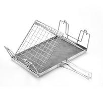 With Handle Toaster Rack Stainless Steel Outdoor Toaster Durable Camping Stove Toaster  Camping sidabras