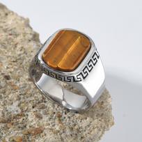 R3509 Men's High Quality 316LStainless Steel Onyx Gild Rings Classic Fashion Trend Jewelry Product 7