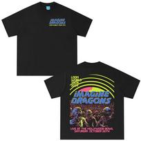 Unisexs Tshirt Imagine Dragons Band Loom World Tour Tshirt Unisex Women Summer Cotton Casual Fashion Short Sleeved Tee Streetwear L