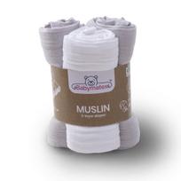 2-jų sluoksnių Vystyklai BabyMatex MUSLIN, 70x80-3 vnt, Light Grey