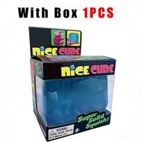 Nice Cube Super Soft Squeeze Fidget Toy, Translucent Red Stress Relief Squishy Cube, BPA-Free Safe Toy for Kids and Adults