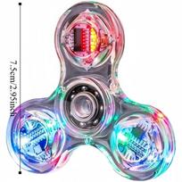 Fidget Spinner LED Light Luminous Hand Top Spinners Toy Glow in Dark Light EDC Figet Spiner Finger Stress Relief Toy for Kids