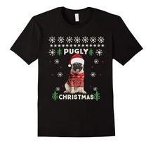Funny Pugly Ugly Christmas Sweater Dog Lovers Xmas Gift TShirt 100 Cotton ONeck Short Sleeve Casual Unisexs Tshirt Size S3XL S
