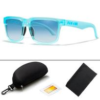 KDEAM Unisex kvadratiniai poliarizuoti akiniai nuo saulės lauko retro stiliaus lengvi patogūs madingi moteriški akiniai nuo saulės su kietu dėklu With Hard Case