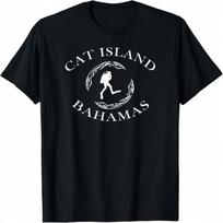 Vintage Retro  Cat Island Bahamas T-Shirt S įvairiaspalvis