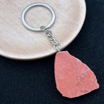 Natural crystal raw stone irregular keychain, amethyst tiger eye stone powder crystal DIY bag accessories, hanging ornaments rožinio kvarco spalva