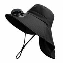 USB Charging Women Men Solar Fan Hats UV Protection Adjustable Bucket Hat Full Wrap 800 MAh Work Sun Hat Summer Outdoor juoda