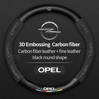 For Opel OPCline ASTRA CORSA INSIGNIA MOKKA VECTRA GTC Tigra Car Carbon fiber Suede Leather Steering Wheel Cover Accessories