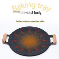 SERIES CLEAR 28cm Cast Iron Camping Grill Pan