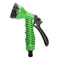 Water Gun 7 Adjustable Modes Garden Sprinkler Hose Nozzle Multifunctional Irrigation Nozzle Water Spray Gun for Car Washing žalia