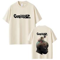 Rock Band Gorillaz Graphic Tshirts Unisex Women Hip Hop Punk Fashion Streetwear Unisexs Fashion Retro Gothic Short Sleeve T Shirts M