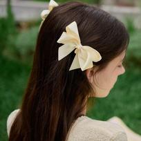 Zephyr Two Ribbon Hair Pin Set [3 COLORS] IVORY