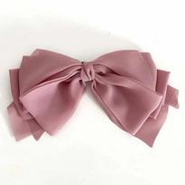 ASSHOP Pink Chiffon Double-Wing Lovely Hairpin Giant Ribbon Pin