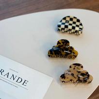 Jane Marant Leopard Chess Hair Updo Half-Up Hair Clips (3 Types) Crescent Clip, Updo Big Clip Leopard Brown