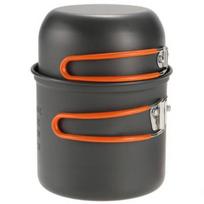 Pot&Cup Combination Camping Tableware with Mesh Bag Lightweight Outdoor Cookware Set Reusable Heat-resistant Picnic Pot Set