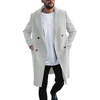 Men's Woolen Coat, Thickened Coat, Woolen Windbreaker S
