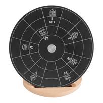 Circle of Fifths Wheel Melody Tool with Stand Holder Storage Bag Chord Wheel Aluminum Alloy Music juoda