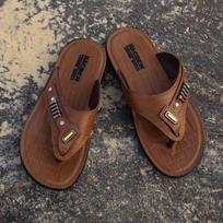 Fashion Flip Flops Summer Men's Outdoor Thick Soled Beach Shoes Breathable Cool Non Slip Comfort Sandals Male Casual Hiking Sandals 39 ruda