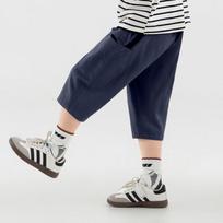 Boys' Summer Seven-Quarter Casual Cargo Pants 130 tamsiai mėlyna spalva