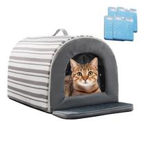Cooling Cat House Pet House With Ice Box Insulated Non-Slip Comfortable Tent Waterproof For Apartment Living Animal Habitats