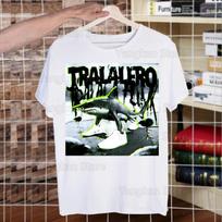 Brainrot Meme Tralalero Tralala Printing Street Style Casual Short Sleeve Unisex T Shirt Oneck Tshirt Male Tshirt S