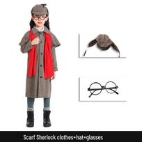 Sherlock Holmes Halloween Costume for Children & Adults - Detective Outfit in British Plaid. Medium