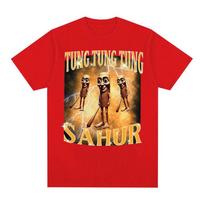 Funny Tung Tung Tung Sahur T-shirt Italian Brainrot Baseball Bat Meme T Shirts Unisex Women Summer Casual High Quality T Shirt Tops S