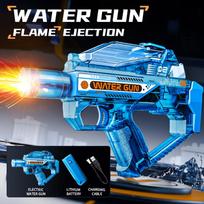 Electric Water Gun Toy Kids Water Squirt Gun with Lights and Sound Automatic Continuous Firing Watergun Beach Pool Outdoor Toy mėlyna