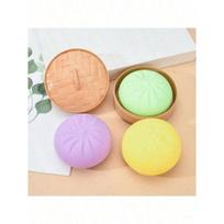 Slow Rising Flour Bun Squeeze Toy, Soft Dumpling Stress Ball with Steamer Box United States
