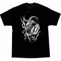 Satanic Devil Baphomet Punk Occult Gothic Goat Tshirt High Quality Cotton Loose Big Sizes Breathable Top Casual T Shirt S
