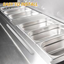 21 Inch Stainless Steel Flat Bars for Steam Table Pan Dividers Food Service Pan Divider Rods Hotel Restaurant Catering 26x2x1.2cm