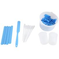 Silicone Measuring Cup Set for Epoxy Resin,600 & 100 Ml Mixing Cup, Silicone Spatula,Gloves Of Epoxy Resin,Easy To NONE