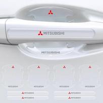 For Mitsubishi ASX Chaveiro Lancer Outlander Pajero EX Car Door Handle Bowl Transparent Sticker Anti-collision Protection Strips