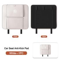 For Lexus RX330 IS250 Ct200h ES300h RX350 IS300h NX300h UX GX470 LX570 LS430 Car Seat Back Anti-Kick Pad Rear Seat Storage Bag balta