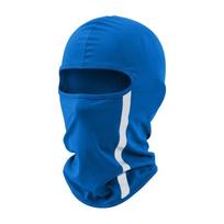 Reflective Balaclava Face Mask Quick Dry Ice Silk Full Face Mask Breathable Sun Protection Motorcycle Mask Riding Cycling mėlyna