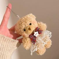 Bear Gift Keychain Plush Teddy Bear Bag Pendant One-Piece Bear Doll Car Bag Accessories Pendant Female