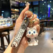 Cute Puppy Corgi Keychain Teddy Doll Husky Schoolbag Pendant Creative Small Gift Doll Machine large
