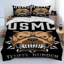 Cartoon Pitbull Dog Comforter Bedding Set,Duvet Cover Bed Set Quilt Cover Pillowcase,King Queen Size Bedding Set for Adult Child 140cmx200cm