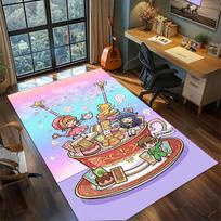 Washable Floor Mat Cardcaptor Sakura Large Area Rug Non Slip Carpet Gamer Room Decor—kwq3 60x90cm