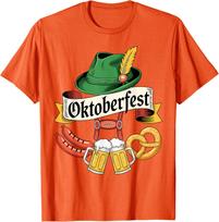 Oktoberfest Beer Pretzel Sausage Bavarian Hat Unisex Women TShirt Fashion Casual Cotton Graphic T Shirts Streetwear Tops Tee S